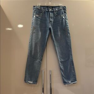 Express Blue Boyfriend Jeans